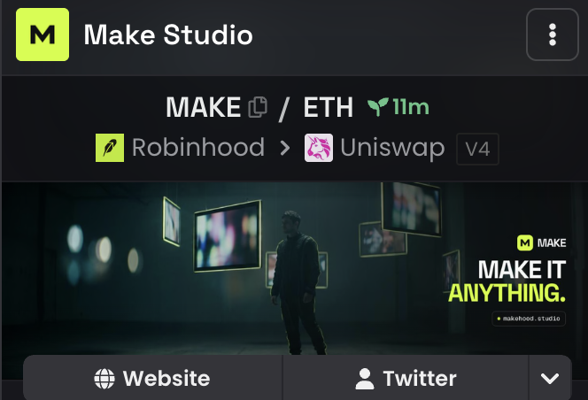 makehoodstudio's tweet photo. $MAKE just finish dexpaid https://t.co/Du8gpBHgmE
