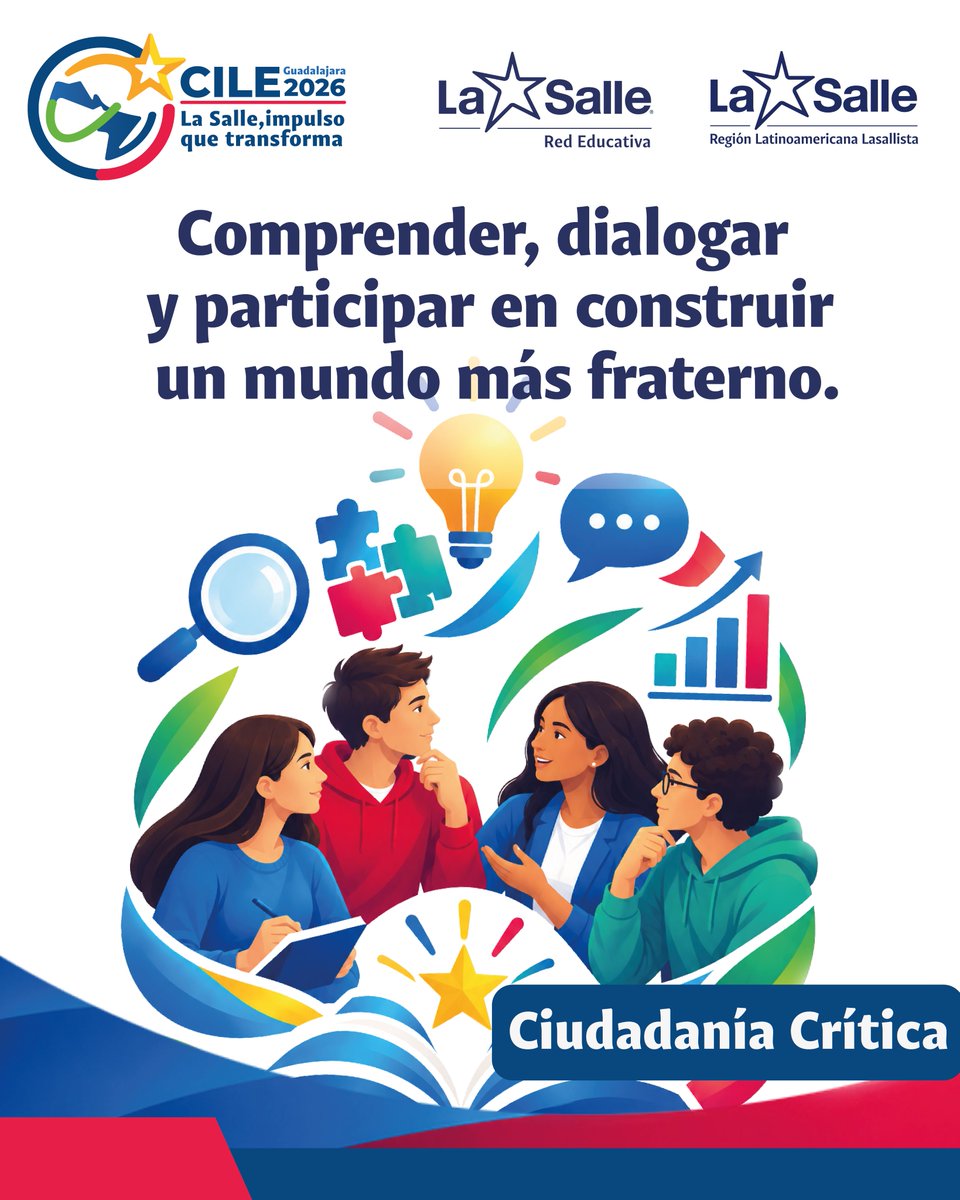 redlasalle's tweet photo. 💬 Necesitamos una educación que nos ayude a comprender la realidad, cuestionarla y participar activamente en su transformación.

🔗 Conoce más información en: https://t.co/djpWEjErIG

#CILE26 #CiudadaníaCrítica #SomosLaSalle #EducaciónLasallista #ComunidadQueTrasciende https://t.co/3IT6MmxPrH
