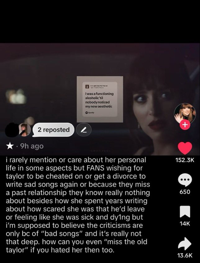 mclr4n's tweet photo. "how can you even miss the old taylor if you hated her too" bingo. https://t.co/NrBTc8MQK3