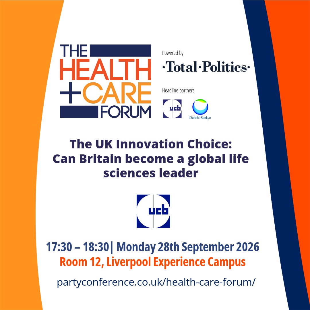 TotalPolitics's tweet photo. 17:30/Rm 12: Can the UK lead global life sciences against US and China? @sam_carling_ MP, Prof. Sir Rory Collins CEO @uk_biobank, Nick Meade CEO @GeneticAll_UK, Rosalind Campion CEO @acmedsci, Nico Reyners GM @ucb_uk Chair @noahvickers14 Journalist @TheHouseMag #HandCF26 #Lab26 https://t.co/pGLNehHx7p