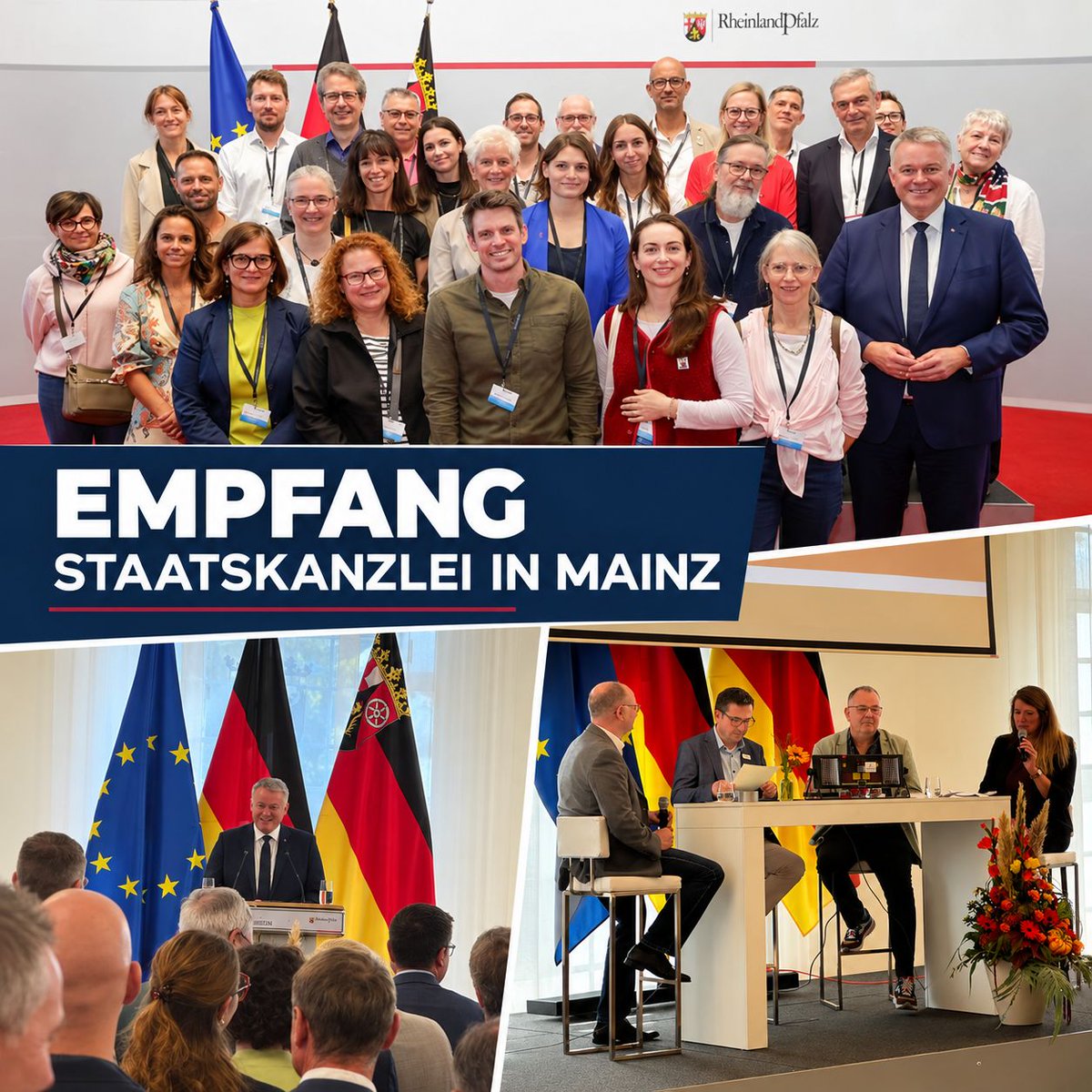 FFC_N's tweet photo. Eine schöne persönliche Anerkennung 🙌 
Anja Marx war zum Bürgerempfang in die Staatskanzlei Rheinland-Pfalz eingeladen. Die Einladung würdigte ihr ehrenamtliches Engagement.
Wir freuen uns, dass mit ihr jemand aus unserem Verein dabei war.

👉️ Bericht: https://t.co/rnmX1nwGkA https://t.co/rUCNtbqu2v
