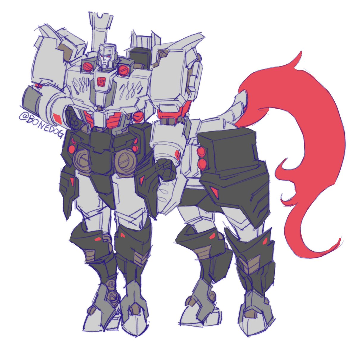 Bonedog517159's tweet photo. Huge horse！#Transformers #Megatron #Maccadams https://t.co/cRQqOApHOR