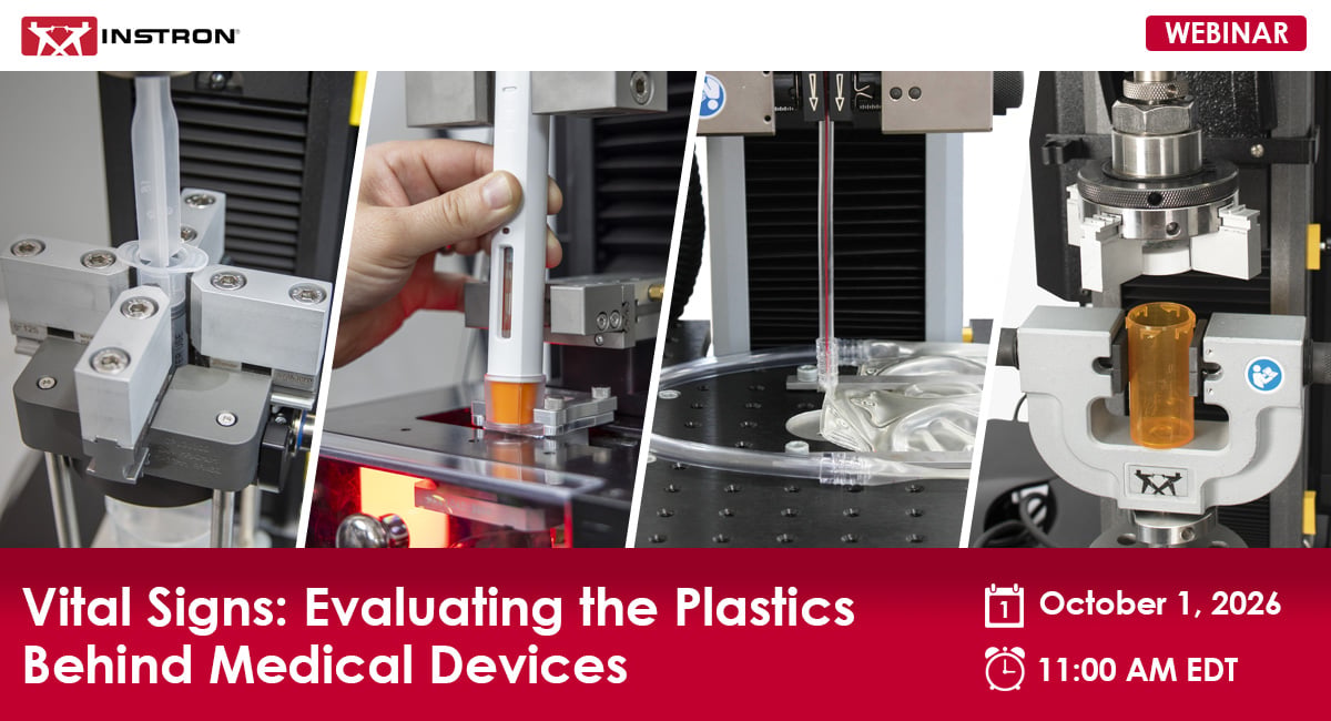 instron's tweet photo. Join us on Thursday for a webinar evaluating the plastics behind medical devices. Don't miss out! Register here: https://t.co/HDdlu8Wku4 https://t.co/sW4xnpt6dM