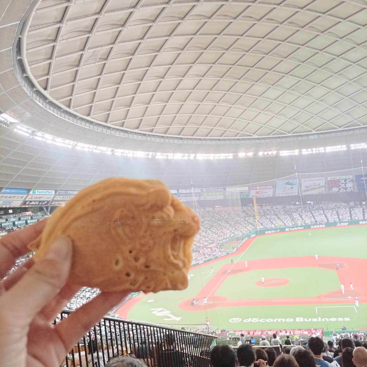 opppo's tweet photo. 今シーズン見納めライオンズしてきた！負けてたらから少し早目に退散！はじめてライオンズ焼き食べた🦁ガオ〜 https://t.co/mxcTCXC52P