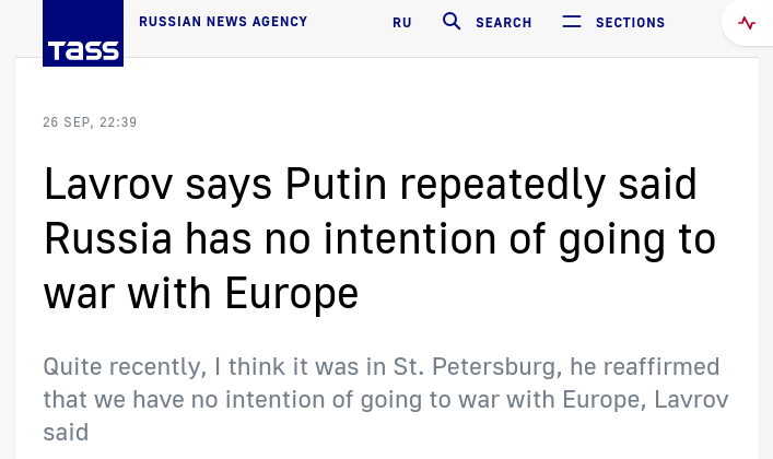 EUvsDisinfo's tweet photo. On 10 February 2022, Russia’s Foreign Minister Sergey Lavrov said Russia had ‘no plans to invade Ukraine’.

Five days later, he dismissed reports of an imminent invasion as ‘Western hysteria’ and claimed Russian troops were already returning to their bases.

Nine days later, on February 24, Russia invaded Ukraine.