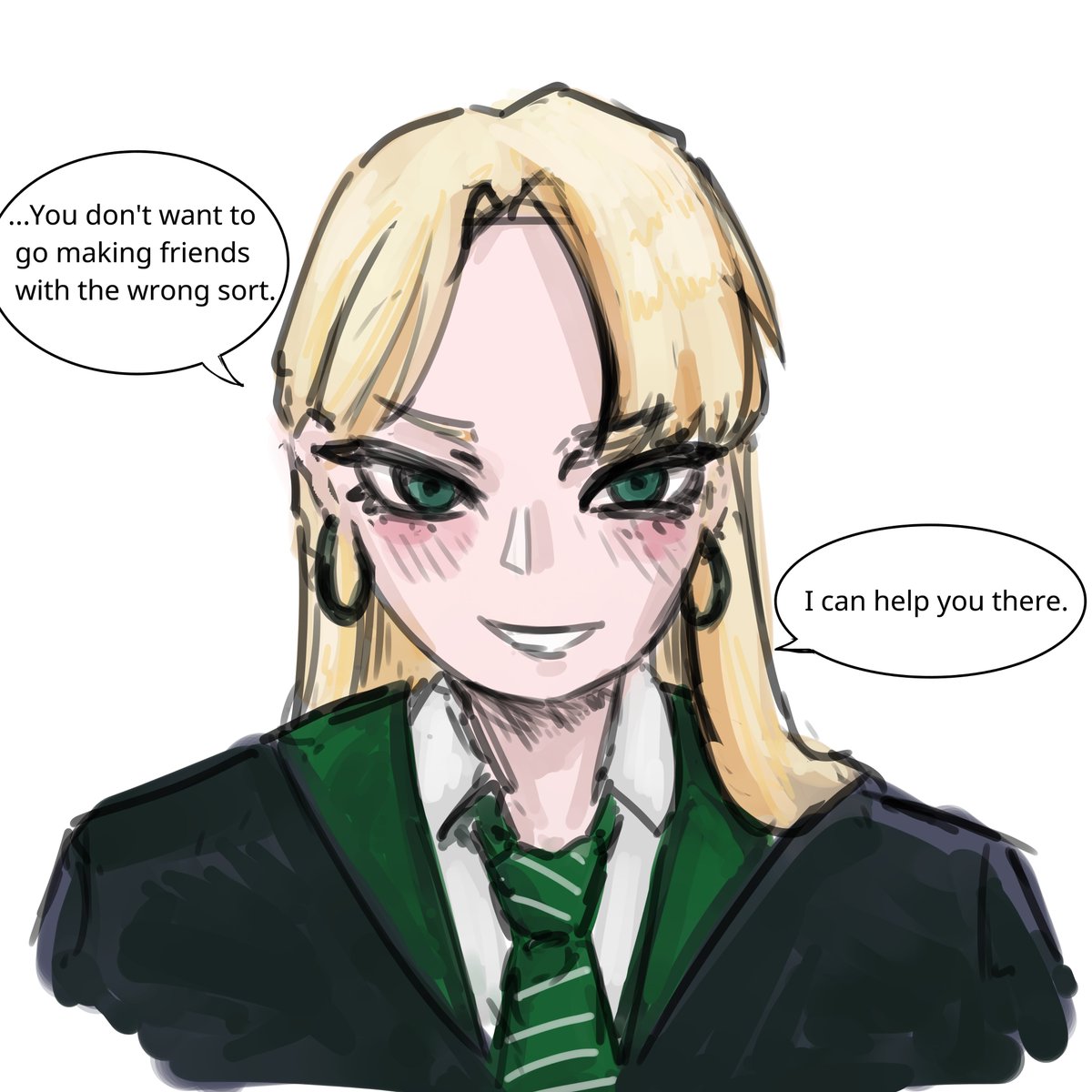 CHU_twyt's tweet photo. ⬅️Fem Draco Malfoy of Episode 1 
➡️Fem Draco Malfoy of Episode 6&amp;7 https://t.co/RRIwbWZCyG