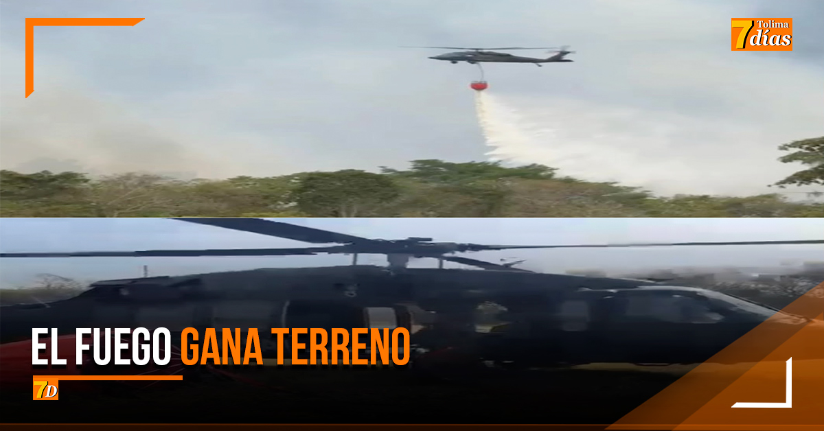 Tolima7diasco's tweet photo. #Tolima7dias||Black Hawk realiza 40 descargas contra incendios forestales en Tolima https://t.co/XiXXz8BBvw https://t.co/I1vZwYAHRj