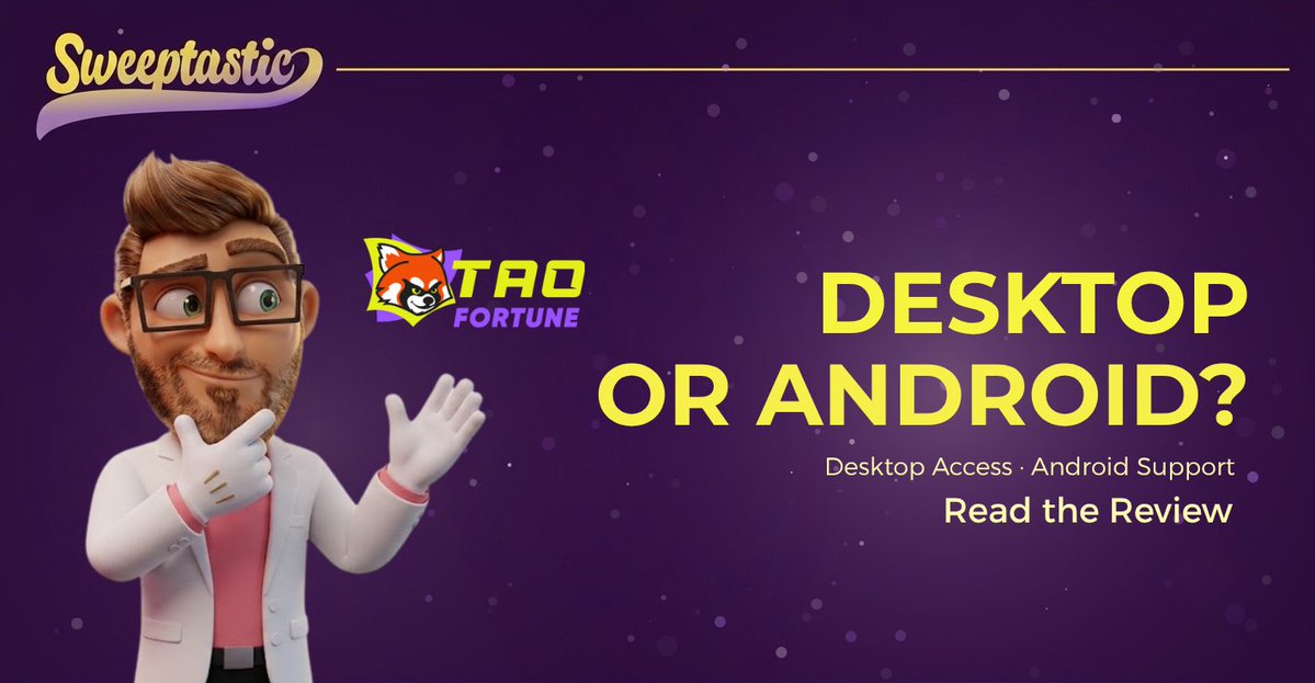 SweeptasticCas's tweet photo. 📱 TAOFORTUNE ACROSS DEVICES

TaoFortune supports desktop and Android access.

🔎 See what else Sweeptastic found while reviewing the platform:

👉 https://t.co/xsVBiBqZPE

No purchase necessary · #ad | We may earn a commission · Play responsibly · 21+ https://t.co/dCTsAqwPY4