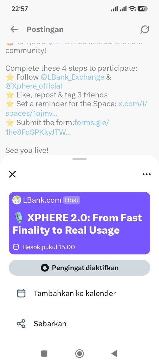 Ragilnuz's tweet photo. @LBank_Exchange @xmuha0 @xkritesh Very Excited join AMA
 #LBankSpaces #XP
@ZoinUsak 
@Angieloc39 
@IzmiNurqon https://t.co/cKswWM51zS