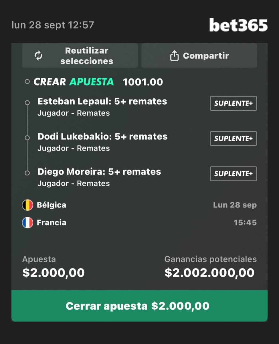 IUNOWBETS's tweet photo. Agregar a su boleto de apuestas: https://t.co/ZIKfzShIxO https://t.co/GXhgb4j1X7