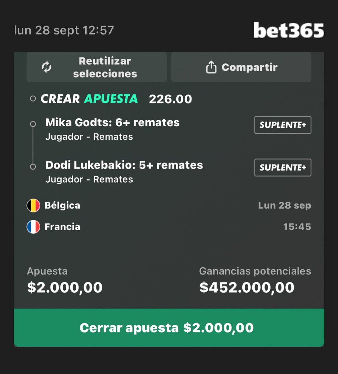 IUNOWBETS's tweet photo. Agregar a su boleto de apuestas: https://t.co/tUqa38N7U4 https://t.co/9UKxwlWQ1p