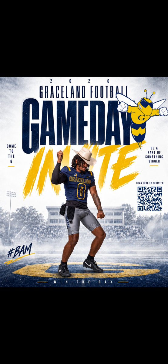 Ryheim_Hunter's tweet photo. Big appreciation to @GracelandFB and @C04CH_C0LE for the Game Day invite! 🐝💙💛 Truly grateful for the opportunity and excited to be a part of something bigger. #BAM #GoJackets https://t.co/o9j18QCowJ
