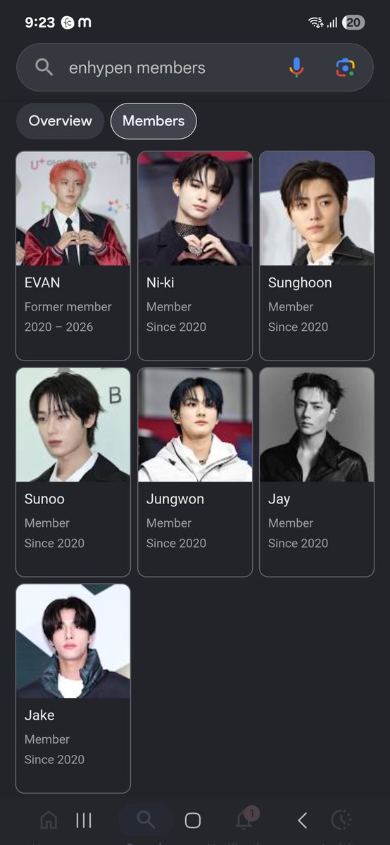 Nishimurarizz's tweet photo. Umm...so it still shows FORMER MEMBER if you search 'Enhypen members' on GOOGLE.... https://t.co/Db9FB409wr