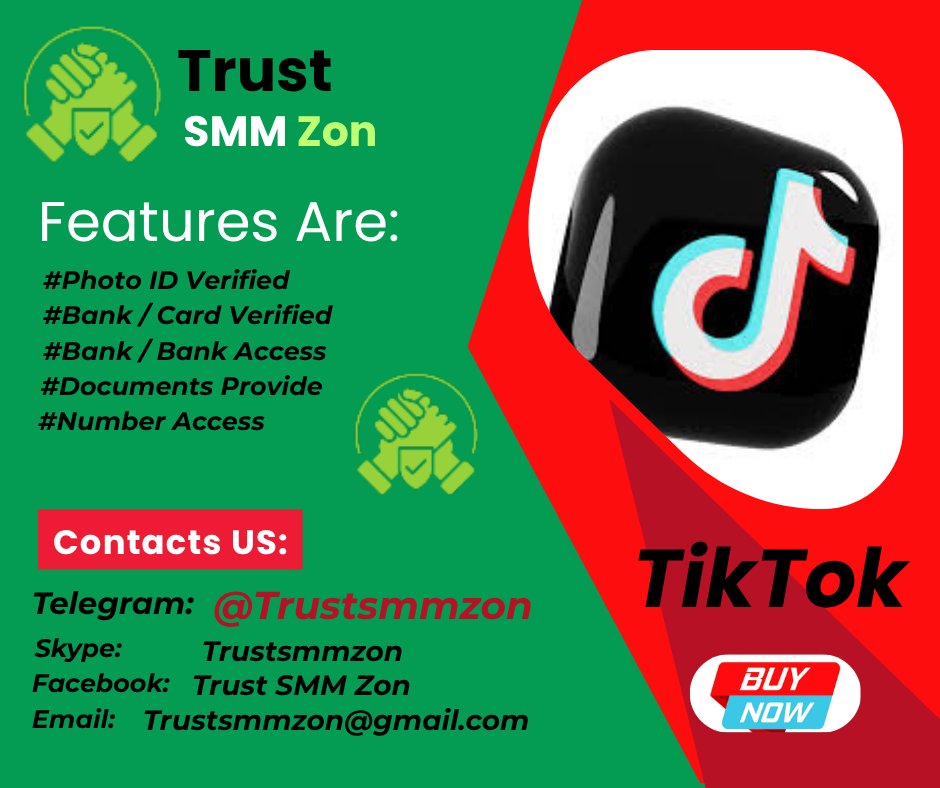 BadgettCan78218's tweet photo. Buy TikTok Shop and Seller Accounts

Required Services:
Telegram-  @trustsmmzon
WhatsApp-  +1(740) 707-9845
Gmail-  trustsmmzon@gmail.com

#Ireland #singapur #Denmark #Kenya #Germany #Sweden #Italy #Isrile #Norway #canada #England #USA #UK #Verified https://t.co/VePr42pB80
