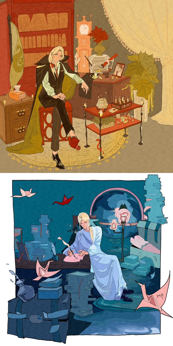 kumquatCedre's tweet photo. #dmhp #drarry  
不知道为什么一直在画上班
居然攒了这么多办公室（） https://t.co/mCDzqJn4Hg