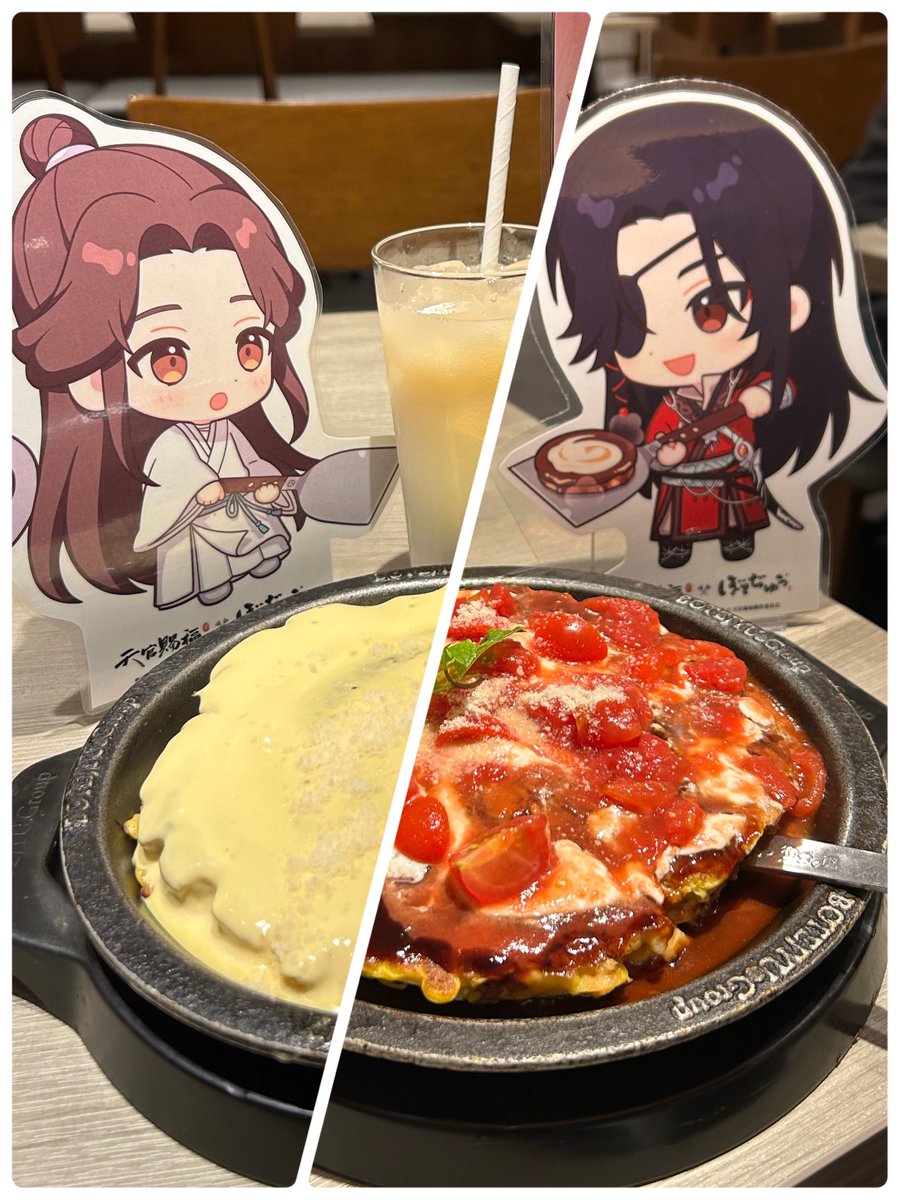 1043victory's tweet photo. ぼてぢゅう池袋東武店、初日と今日行ってきました✨️
お客さんほとんどコラボ利用者さんみたいで、あっちやこっちのテーブルからとっかえひっかえ撮影会に📸(笑)店員さんも親切で、ミニパネル全員持ってきて下さったり。
多分また行く(*´▽`人)
#天官賜福アニメ
#tgcf
#ぼてぢゅうフォト https://t.co/5WccOmkRcz