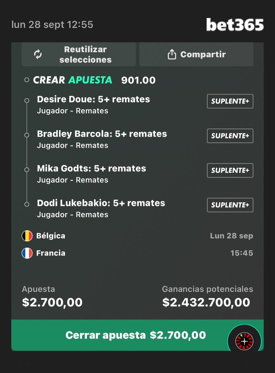 IUNOWBETS's tweet photo. Agregar a su boleto de apuestas: https://t.co/OiSWfbjFrj https://t.co/iiEVnGhXo3