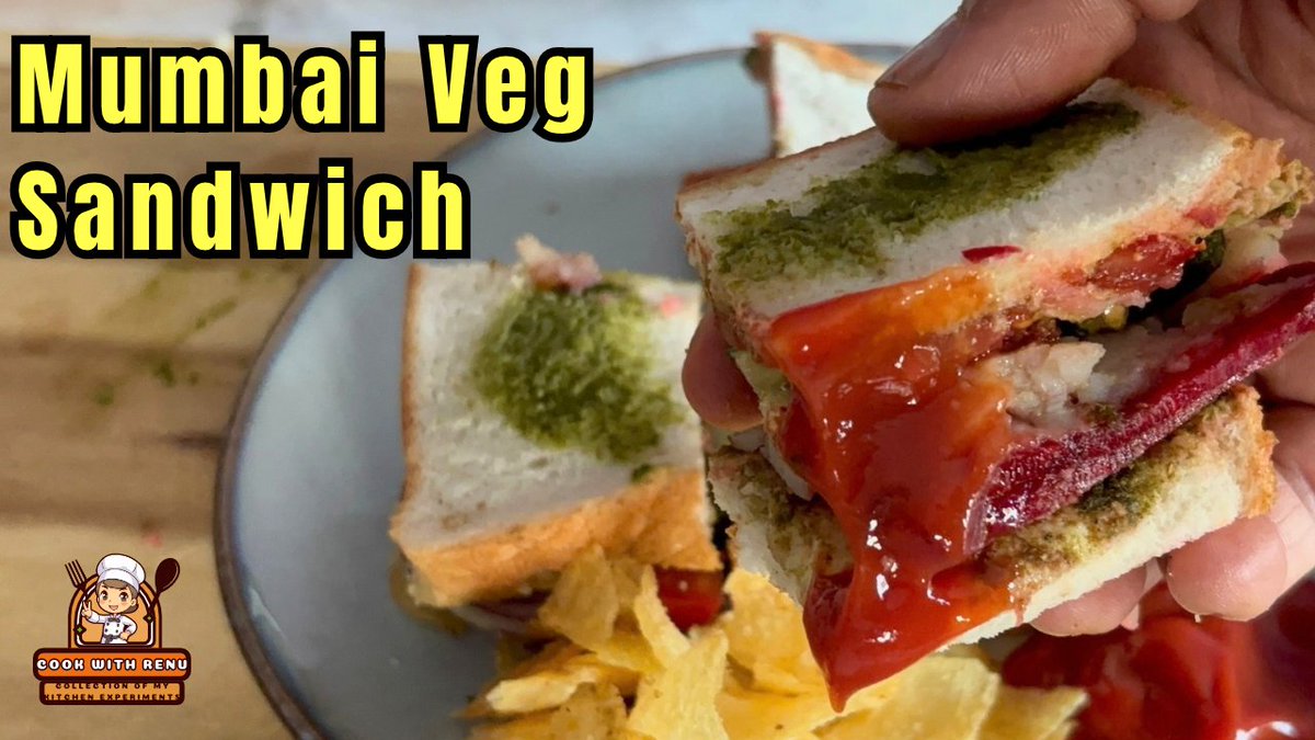 CookWithRenu's tweet photo. Mumbai-Style Veg Sandwich with Fresh Green Chutney
.
Video recipe at 
https://t.co/lUanW6pAur

#MumbaiVegSandwich #MumbaiSandwich #VegSandwich #StreetStyleSandwich #CorianderMintChutney #CookwithRenu https://t.co/SzPbA7aoPN