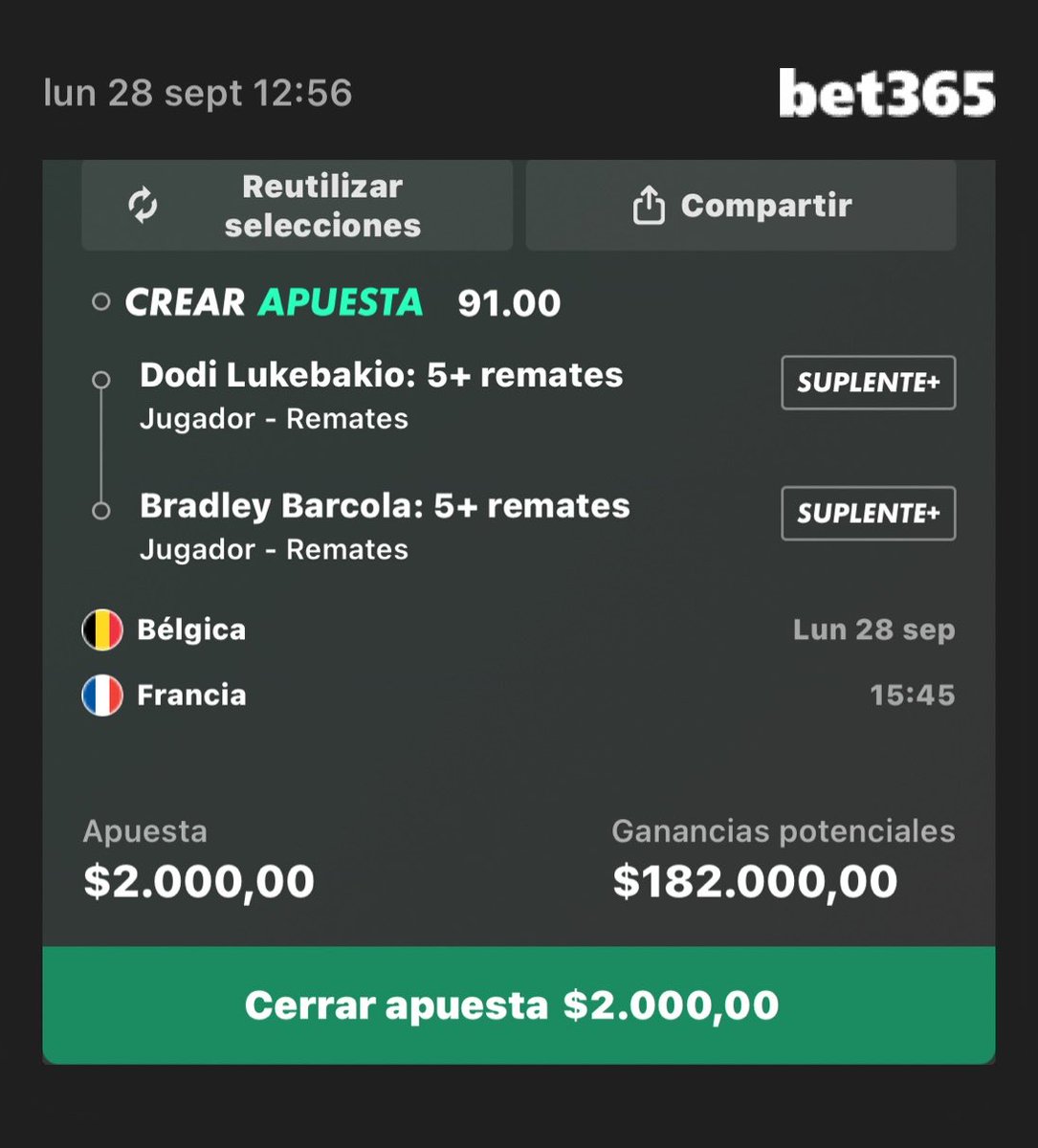 IUNOWBETS's tweet photo. Agregar a su boleto de apuestas: https://t.co/Bx4oPTqfmC https://t.co/3LCOsGTYKg