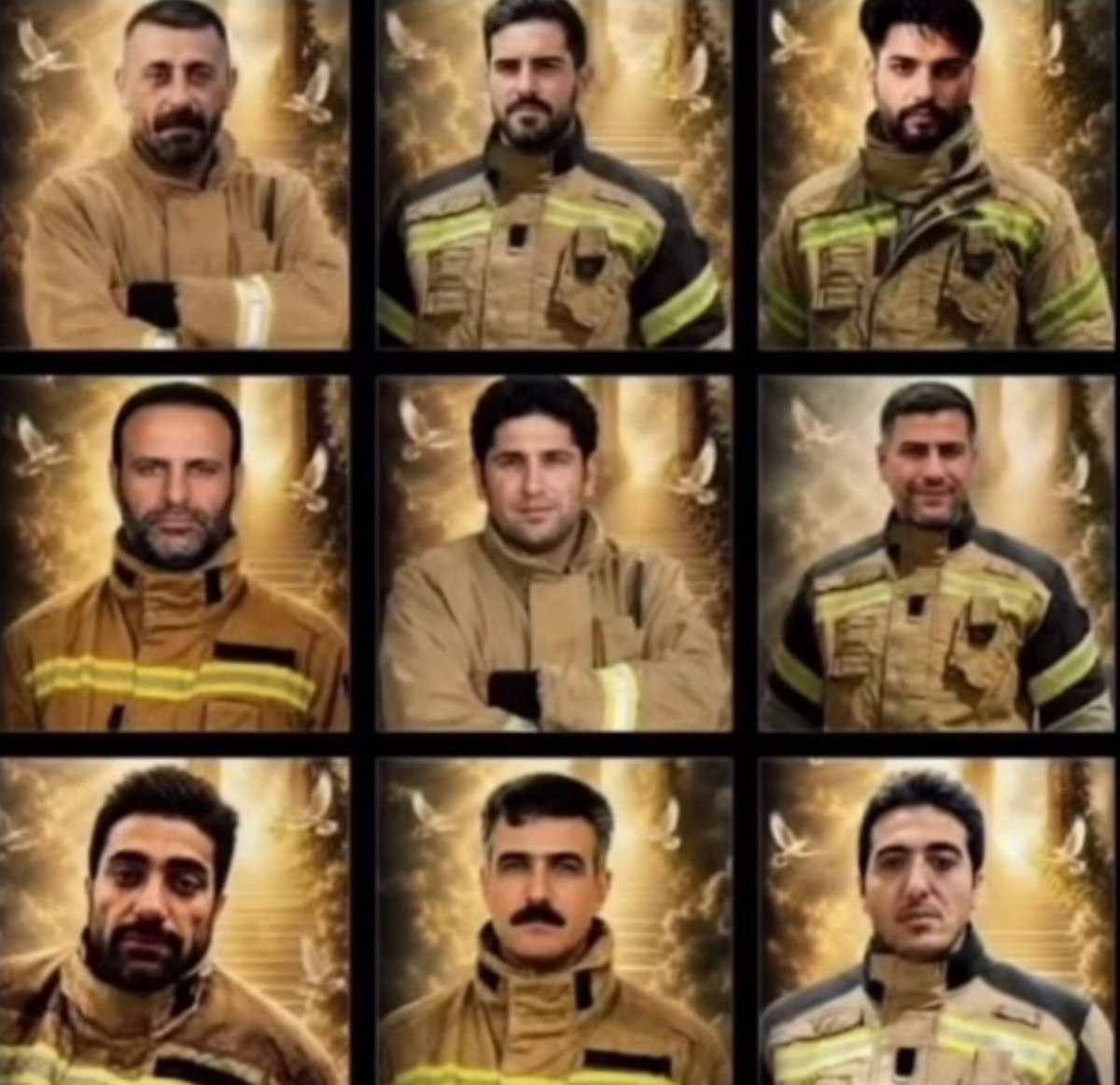 sferi9338's tweet photo. به یاد آتش نشانانی که در انقلاب شیروخورشید جاوید نام شدند🖤 https://t.co/0ym70L6vxb