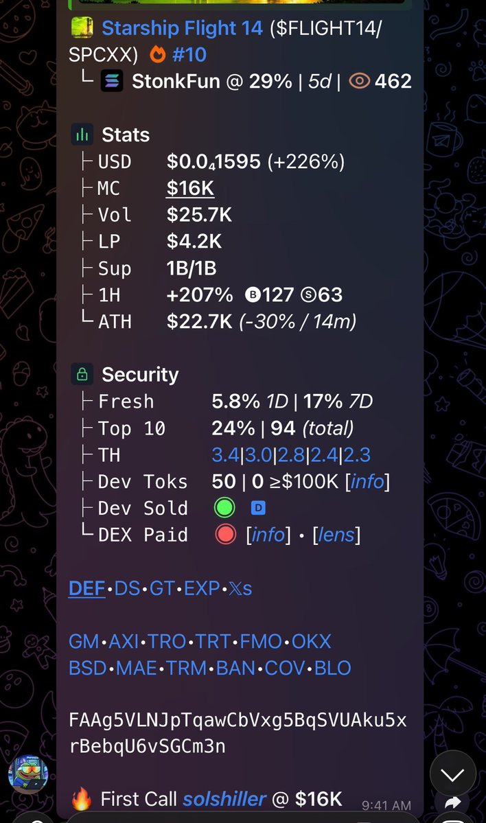 GhostCallerX's tweet photo. 2X up from my call on solana:FAAg5VLNJpTqawCbVxg5BqSVUAku5xrBebqU6vSGCm3n 
Still sleeping on my calls?

CA>

FAAg5VLNJpTqawCbVxg5BqSVUAku5xrBebqU6vSGCm3n https://t.co/70Ed495Wpl
