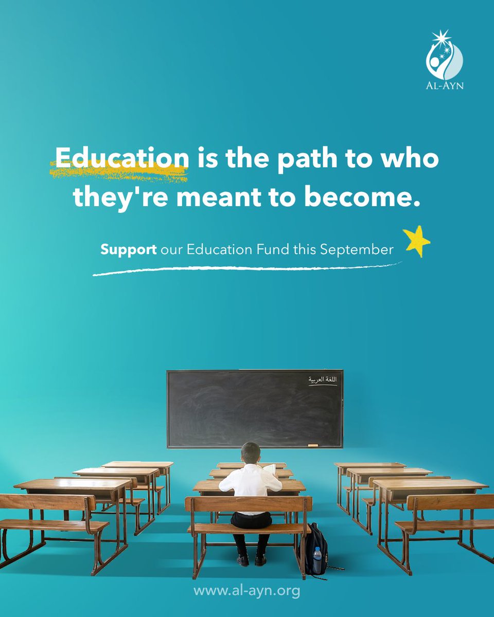 AlAyn_USA's tweet photo. A seat in the classroom. A future taking shape.

For every orphaned child we support in Iraq, this is where it all begins.

Support our Education Fund today. https://t.co/tILIySsMM7