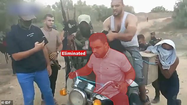 FarazPervaiz3's tweet photo. Israel kills motorbike-riding Hamas terrorist who kidnapped October 7 hostage Noa Argamani. https://t.co/FNTiORExU7