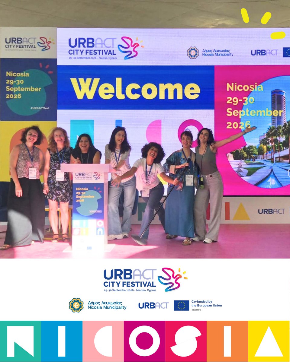 URBACT's tweet photo. 🌞It's confirmed: the sun shines over the 2026 URBACT City Festival in Nicosia! 🇨🇾

We can’t wait to welcome more than 500 participants from 35 countries tomorrow!

If you’re not amongst them, follow us via the #URBACTfest social media wall: https://t.co/Y7Qcsx8h3d

#bettercities https://t.co/zXOOovHAMq