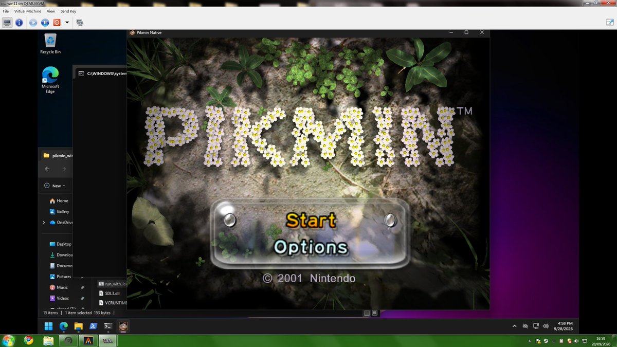 PikminNative's tweet photo. Pikmin Native is now running on Windows for the first time! Still got a lot of small issues to iron out, but everything basically works! https://t.co/e1lZcYO5e7