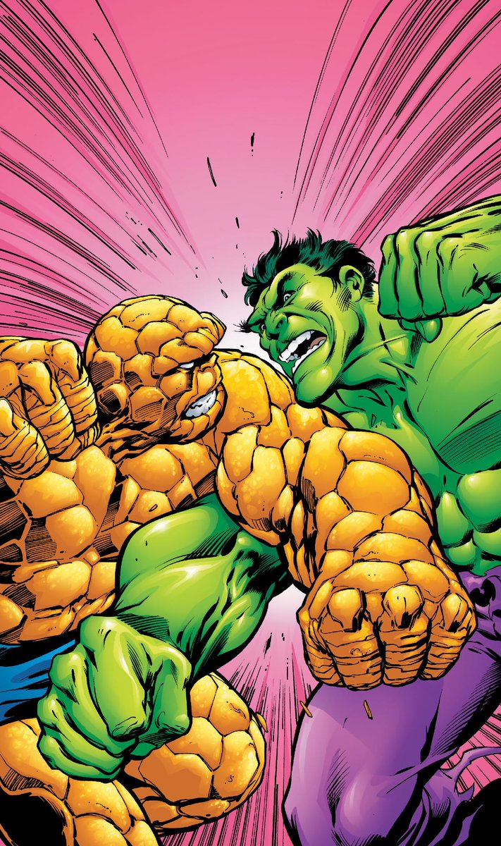 ClaireBrookn's tweet photo. It’s 100% guaranteed that there will be a fight between the Thing and the Hulk in the final version of the #AvengersDoomsday. I’ve even seen some concept art. I have to admit that my inner fan has reached its peak.

Yes, honey, “It’s clobbering time! https://t.co/VVdzxI0KOs