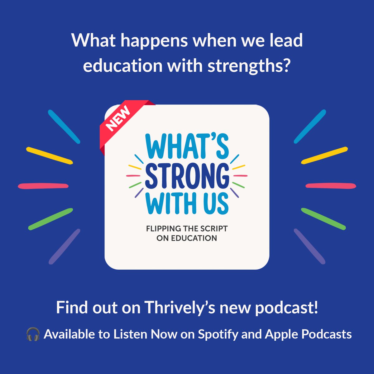 Thrively's tweet photo. 🎙️ A new episode of What’s Strong With Us is here!

Dr. Marion Smith Jr. talks with Cathleen Beachboard, author of The School of Hope, about building hope through agency and pathways in education.

🎧 https://t.co/hIUAknXPNC

#WhatsStrongWithUs #HopeInEducation #EducationPodcast https://t.co/4hevq3hkyn