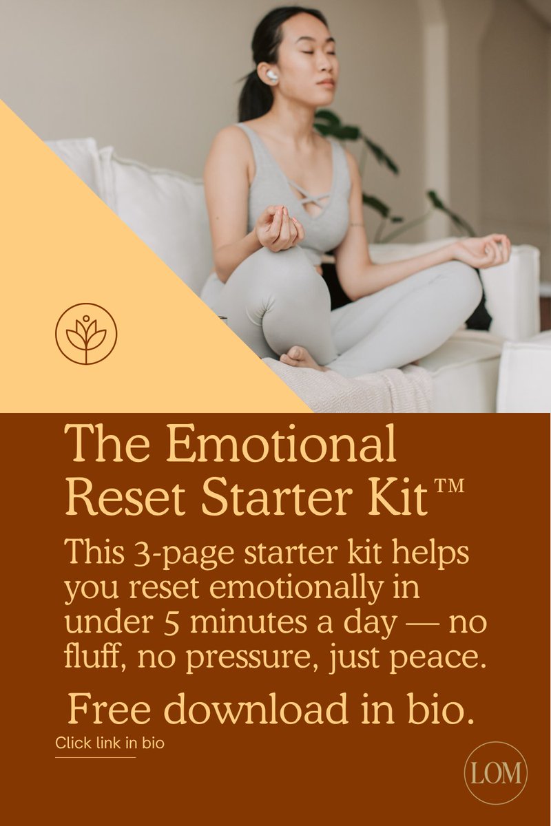 EvelynKish's tweet photo. Carrying too much emotional weight? It’s time for a reset. 
The Emotional Reset Starter Kit™ from Life Over Matter Co is a free 3-page workbook that helps you release stress, regain clarity, and reset your mindset in minutes.... #FallReset, #NewSeasonNewYou, #FallIntoConfidence https://t.co/qASaNeg7Bb