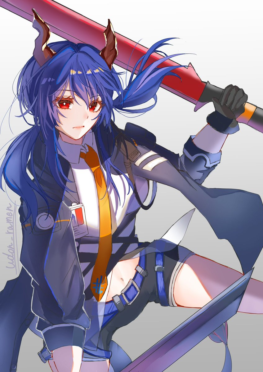 Limmm002's tweet photo. 明日方舟　チェン https://t.co/sk0icOzP4B