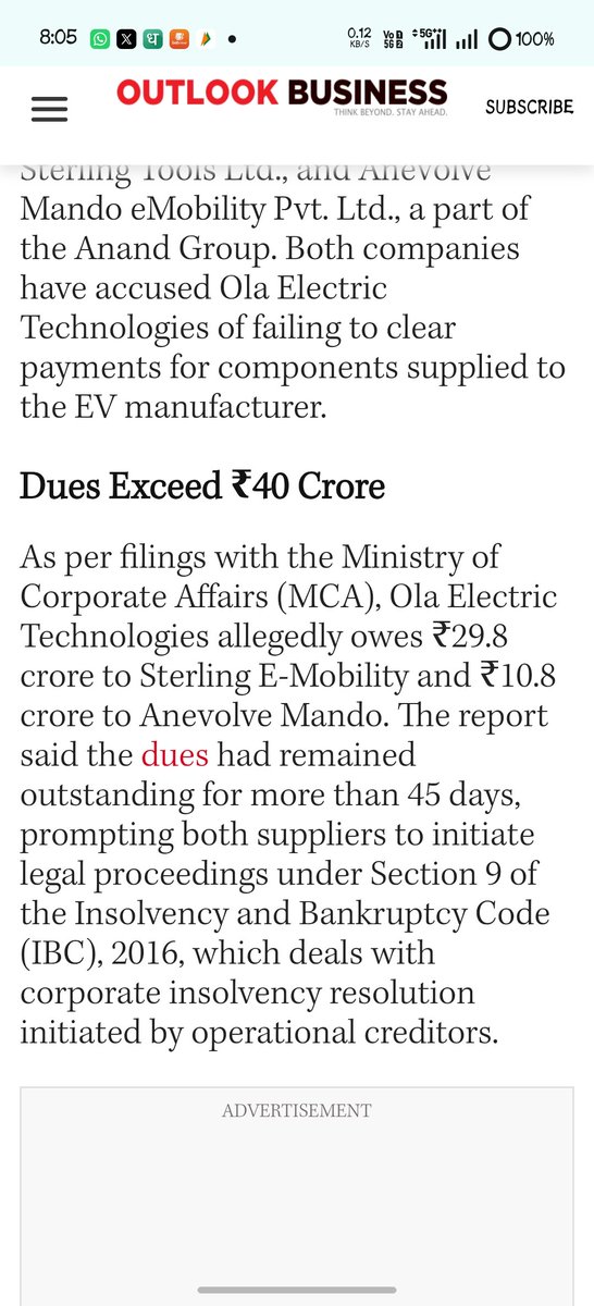 nikhilkr2345's tweet photo. @Kuldeep00969451 Dekho bhai public ka scooty tho service centre hai hii or ola jis se hub motor ka parts leta tha uska v bakai amount 40 cr hai @OlaElectric @bhash https://t.co/1jdGQ7B66V