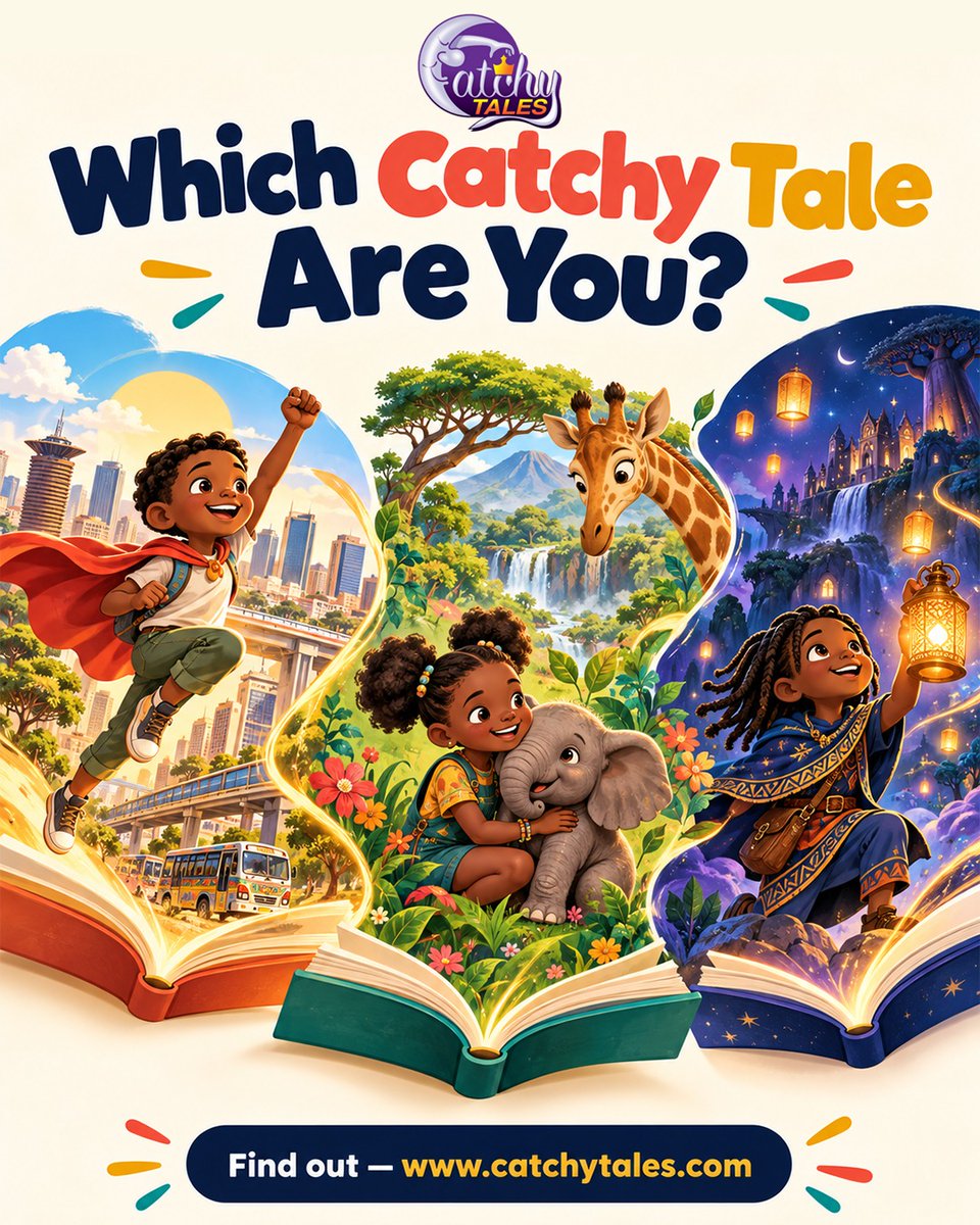 CatchyTales's tweet photo. Which Catchy Tale are you? 🔮 The funny one? The brave one? The mysterious one? Find out at https://t.co/YJ1nxjMXuV.

#KidsStory https://t.co/96UhnG9anK