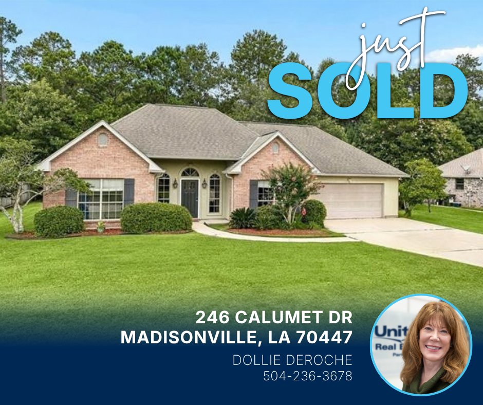 UREPartners's tweet photo. 🎉 Just sold in #Madisonville! Congrats to Dollie DeRoche for bringing the buyer and seller together. Call Dollie DeRoche at 504-236-3678. #RealEstate #JustSold #Louisiana https://t.co/p75PCu8w1l