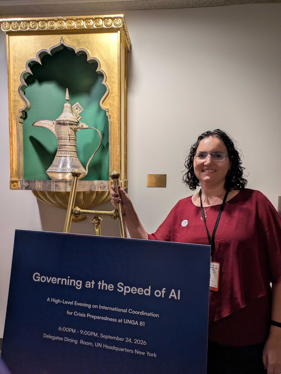 workstreamnonpr's tweet photo. Last week, our CEO Deena Englander was in New York for UNGA 81 High-Level Week with @AISafetyC. Diplomats, heads of state, scientists, and industry leaders came together for serious conversations on frontier AI safety and international coordination.

#AISafety #UNGA81 https://t.co/PiS743CDD3