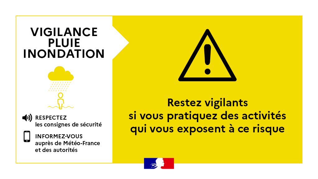 Image de Préfet de la Lozère - La #Lozère est placée, par Météo-France en vigilance jaune à partir de demain 18h00  pour "pluies-in
