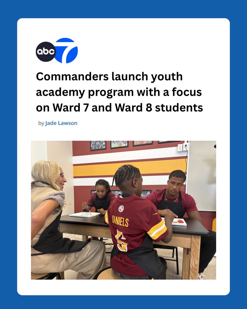 DC_Charters's tweet photo. The @Commanders have just launched their new Junior Academy Pilot Program at @KIPP_DC, which will bring academic and athletic support, mentorship, and nourishing meals and snacks to 50 students, 3 afternoons a week throughout the school year! 🎉 #DCProudCharterStrong https://t.co/6Syv8nfx8j
