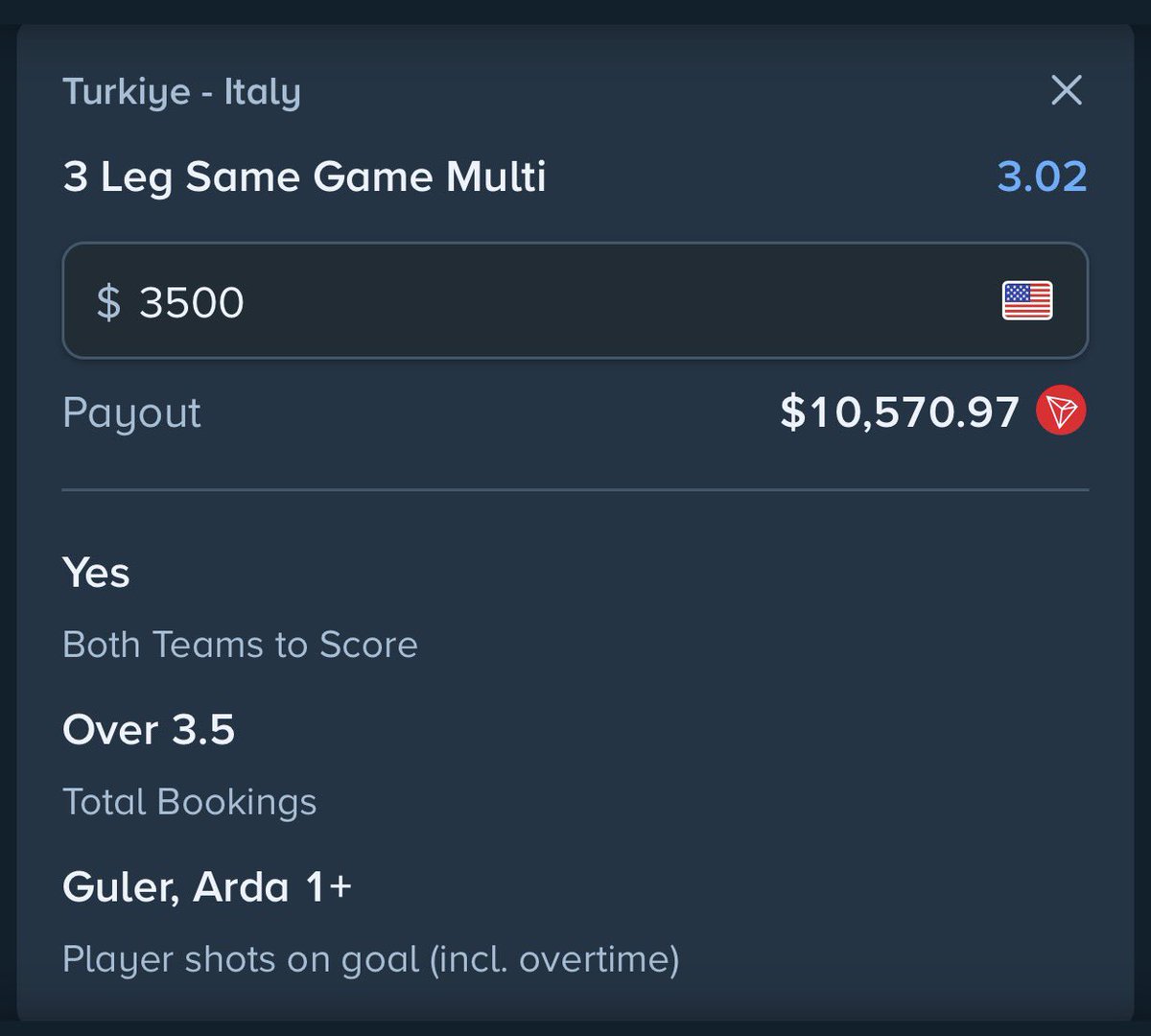 DrummerStats's tweet photo. 🇹🇷 Türkiye vs İtalya | Maç Kombinesi

⚽ KG Var
🟨 3.5 Üst Kart
🎯 Arda Güler 1+ İsabetli Şut

📊 Toplam Oran: 3.02

🎁 Oranlar Stake üzerinden 
       Kod: DRUMMER https://t.co/Ge4ymJZl6x