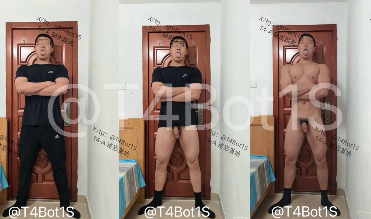 T4Bot1S's tweet photo. 穿衣是人模狗样的体育教练
脱完就是门口伸舌头的肉狗

老规矩：转发破100送10张秘密基地门票🎫

#1m #反差直男 #肌肉暴露 https://t.co/APe3ruOh2y