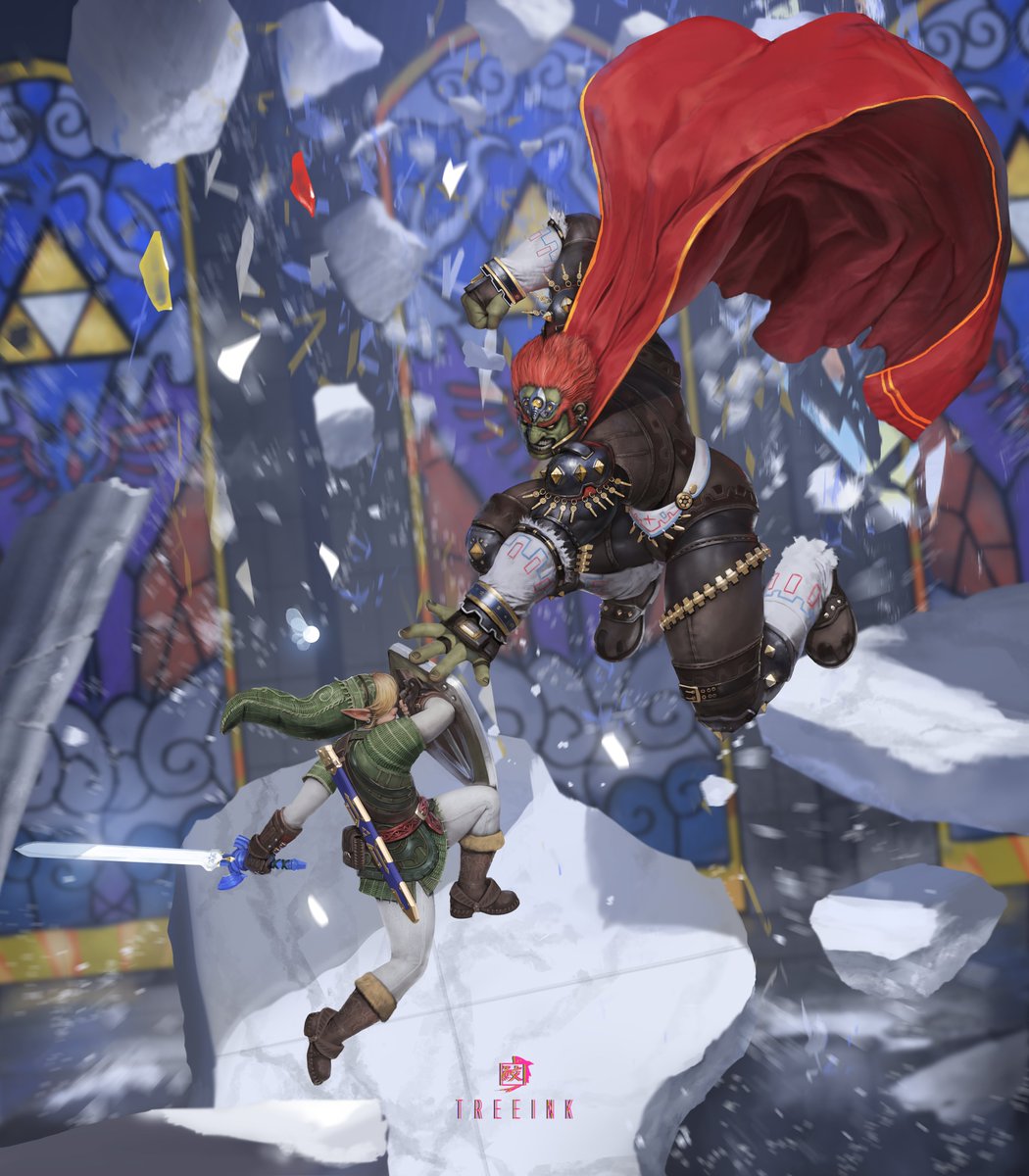 treeink1's tweet photo. I wanted to pay Homage to the original Link vs Ganondof from Yusuke Nakano
My painting and Drawing has always been influenced by Zelda Ocarina of time
I always wanted to Draw similar to that style or get close, For Zelda Fans out there who where waiting for the Remake https://t.co/DSevu1E0jP