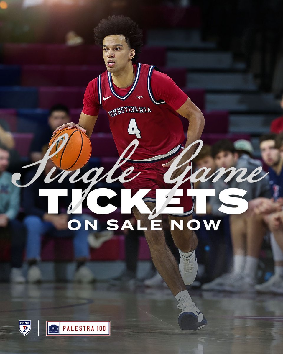 PennMBB's tweet photo. 𝐎𝐧 𝐒𝐚𝐥𝐞 𝐍𝐨𝐰 🎟️   

Fans can purchase single game tickets for the upcoming 2026-27 season!

Don't miss out on the fun. 

🔗: https://t.co/62V19MtY6N https://t.co/h7e8AwFnTn