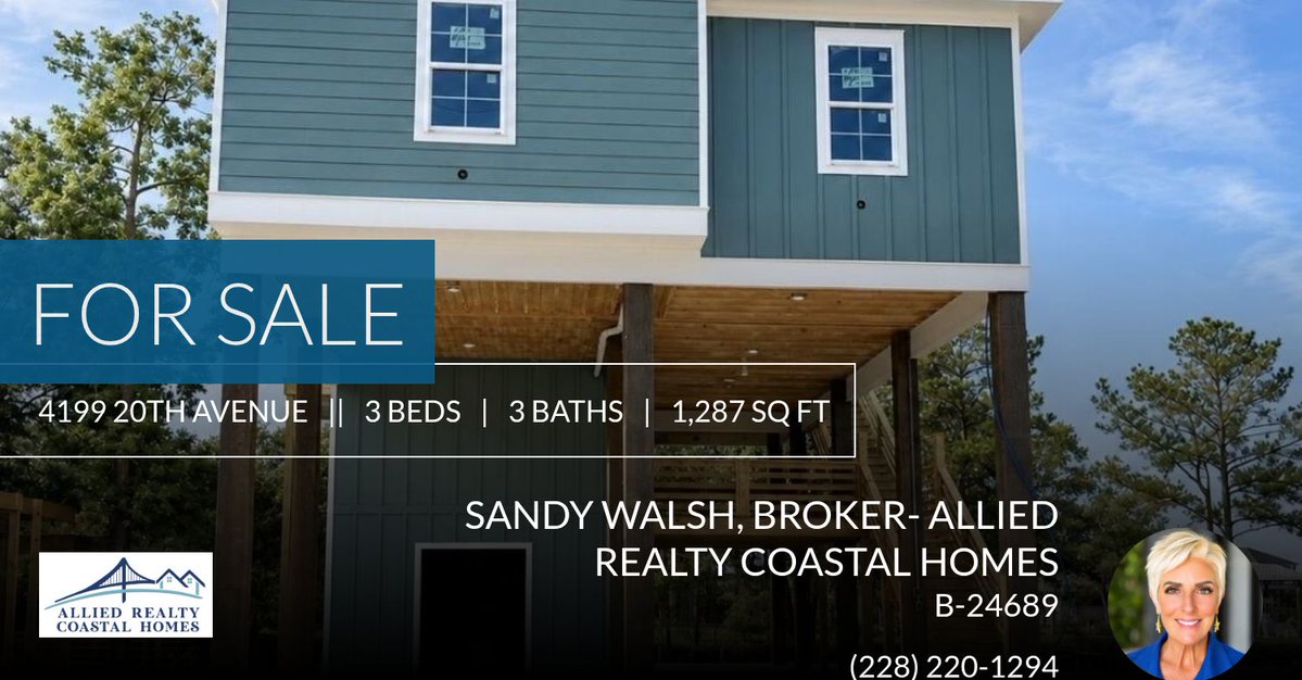 BayLifeRealtor's tweet photo. Sandy Walsh, Broker Allied Realty Coastal Homes 228-220-1294 Office 912-218-4702 Cell

Looking for a new waterfront home? This listing could be the one! Please don't hesitate to reach out with any questions! You can reach me at 912-218-4702 or (228) 220-1294.

Sandy Walsh,... https://t.co/23v1pkPcGb