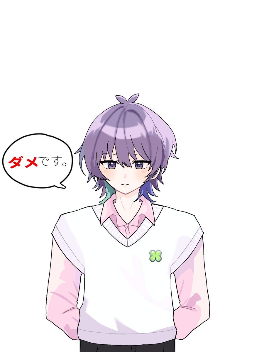 Ariwjxvor's tweet photo. 暇だったので、練習も兼ねて、遊び心委員会を待ちながら描いてみた、「青赤こはる」さんです！

絵は……あまり得意じゃないのでwww
腕のあたりがちょっとへたくそですけど、
……可愛く見てやってくださいwww

こはるさんの「ダメです。」モーメントが好きなんだよねぇ〜www https://t.co/cY7SotnGaU