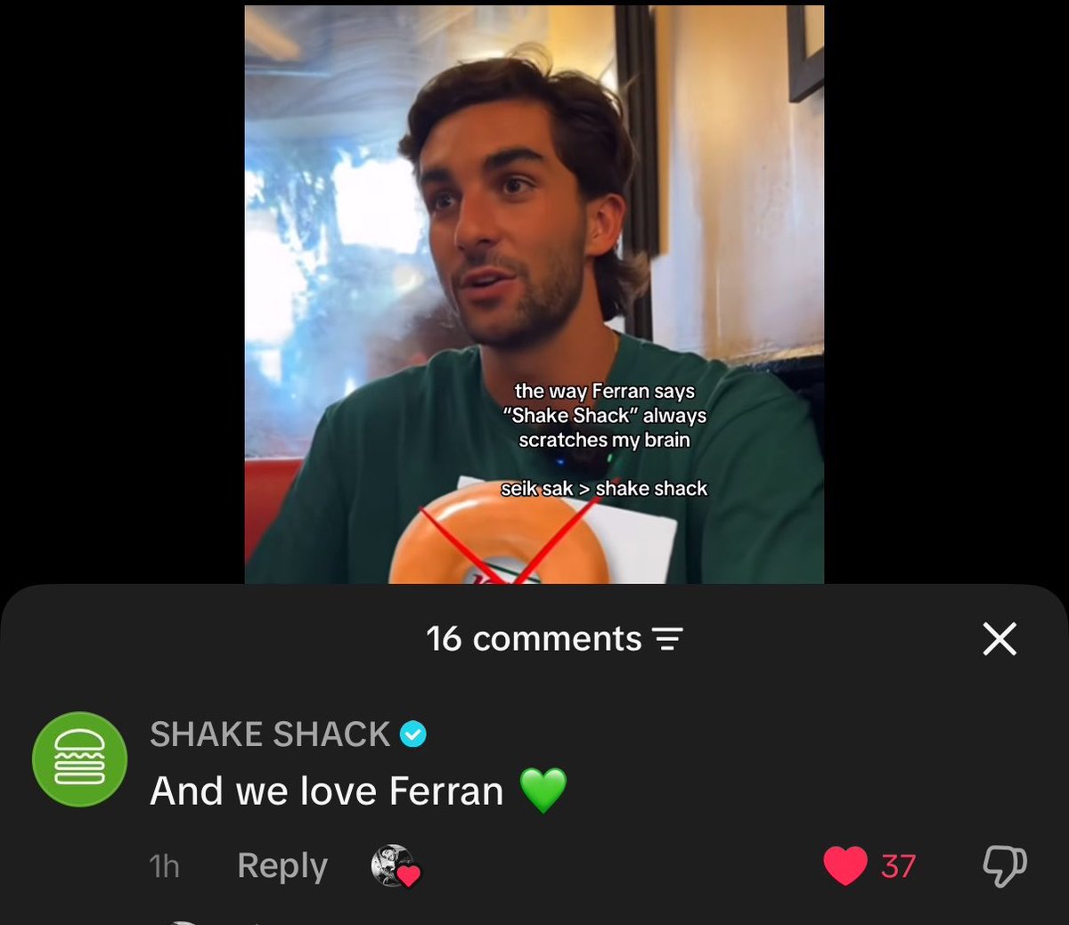 torresletters's tweet photo. Ferran really going to get his collaboration with Shake shack, he's going to jump with happiness https://t.co/LLXGTz23kT