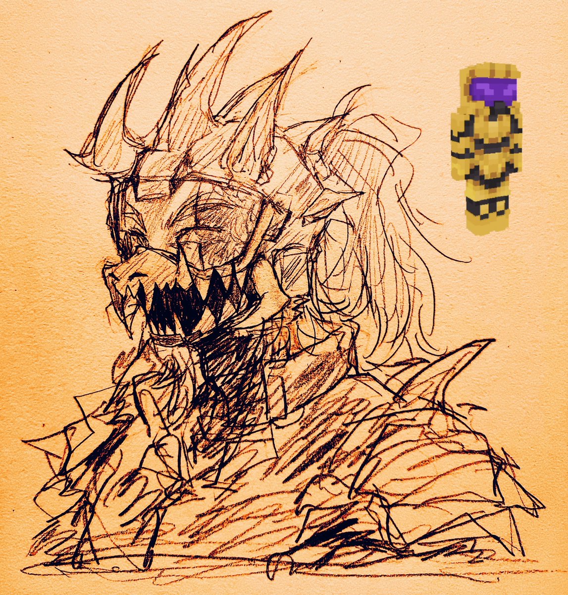 M0Ss_F1Aka's tweet photo. Ferre's new skin, but my design skills are terrible...
I drew it really carelessly https://t.co/56ZRUDqlpn
