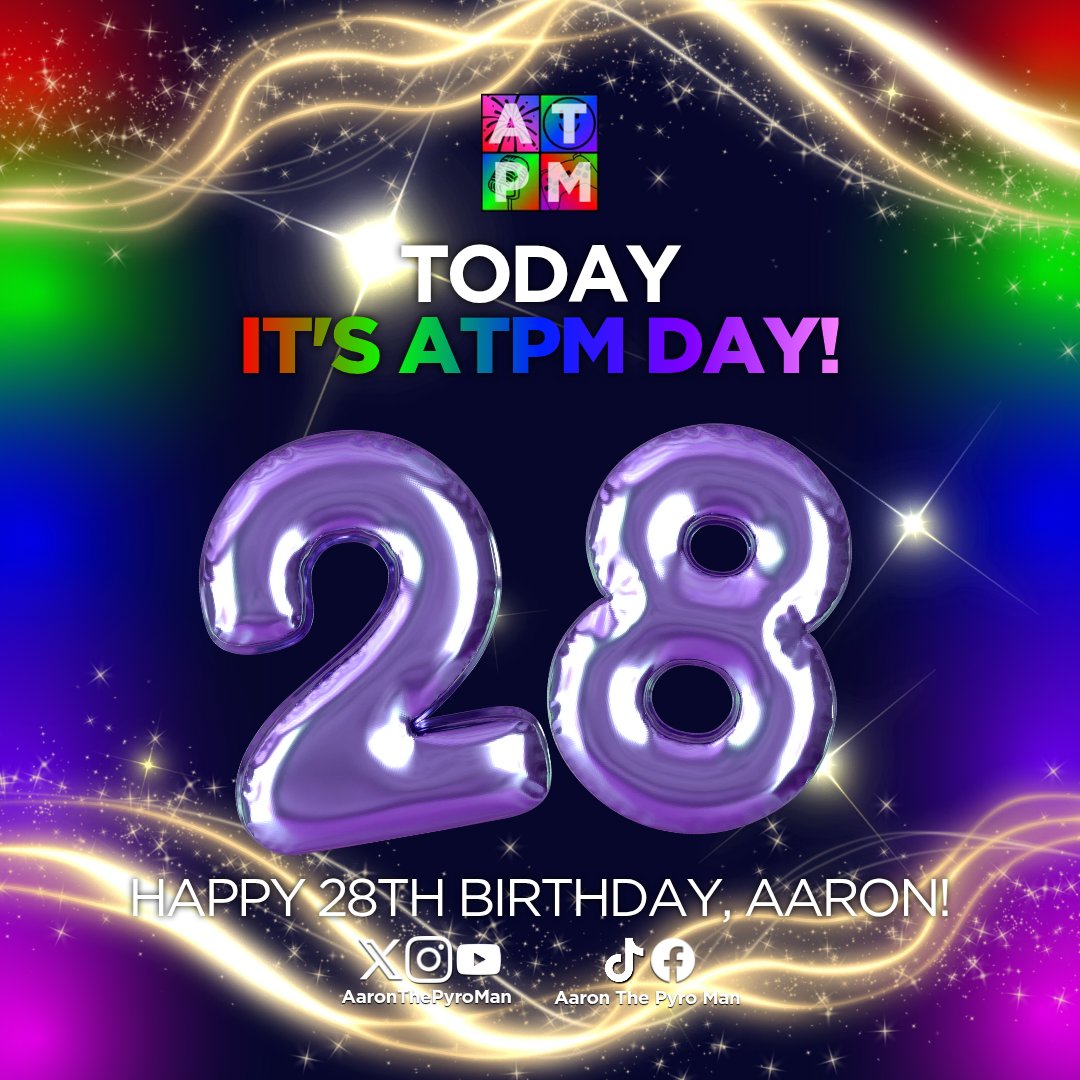 AaronThePyroMan's tweet photo. ATPM Day begins today! Happy birthday to me! https://t.co/Qd5pZG21Lm
