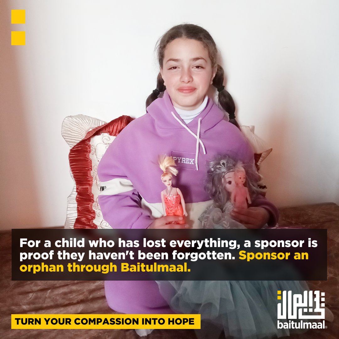 baitulmaal's tweet photo. For a child who has lost everything, a sponsor is more than a donor - it's consistency, care, and proof that they haven't been forgotten

 Sponsor an orphan through Baitulmaal today.

https://t.co/UcZtHE4LNj 
.
.
.
.
.
. 
#Baitulmaal #Compassion #Hope #Aid #Sunnah #Islam #Sadaqah #Charity #Orphans #Children #Food #Education #Healthcare