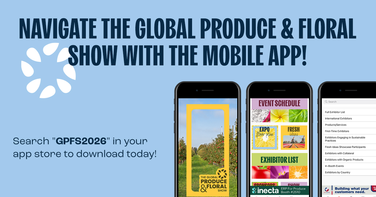 IntFreshProduce's tweet photo. 20,000 attendees. 1,000 exhibitors. 3 days.

Now is the time to build your agenda — not the night before. The Global Show app gives you the exhibitor list, floor plan, sessions, and My Show Planner.

Download it and walk in with a plan! Available on iOS and Android. https://t.co/wJEkTcQ5og